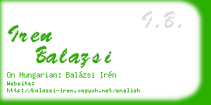 iren balazsi business card